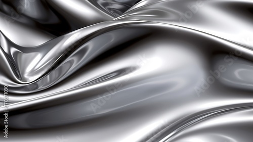 The close up of a glossy metal surface in silver color with a soft focus. Generative AI AIG30. generative AI © Summit Art Creations