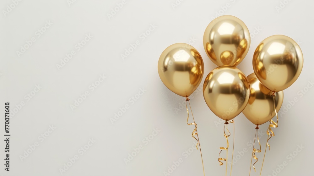 golden helium balloons generative ai