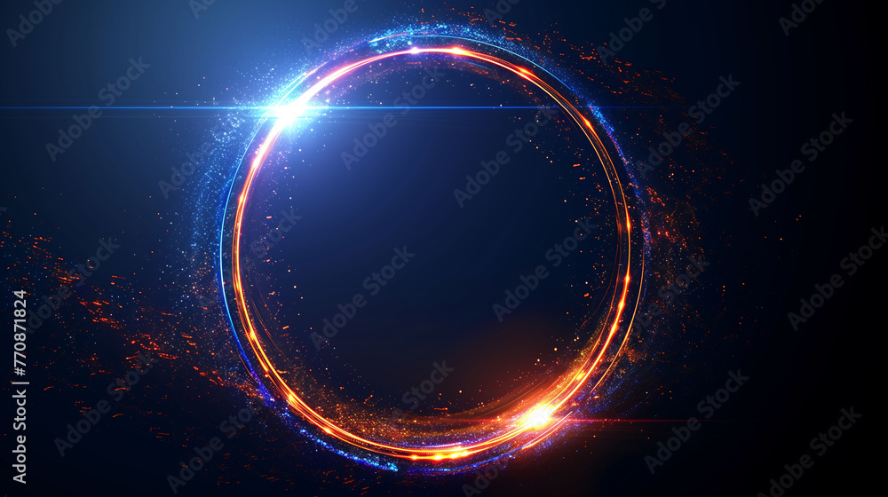 Space Glow, Abstract Light Background Loop with Glowing Lights and Blue Illustration of the Universe