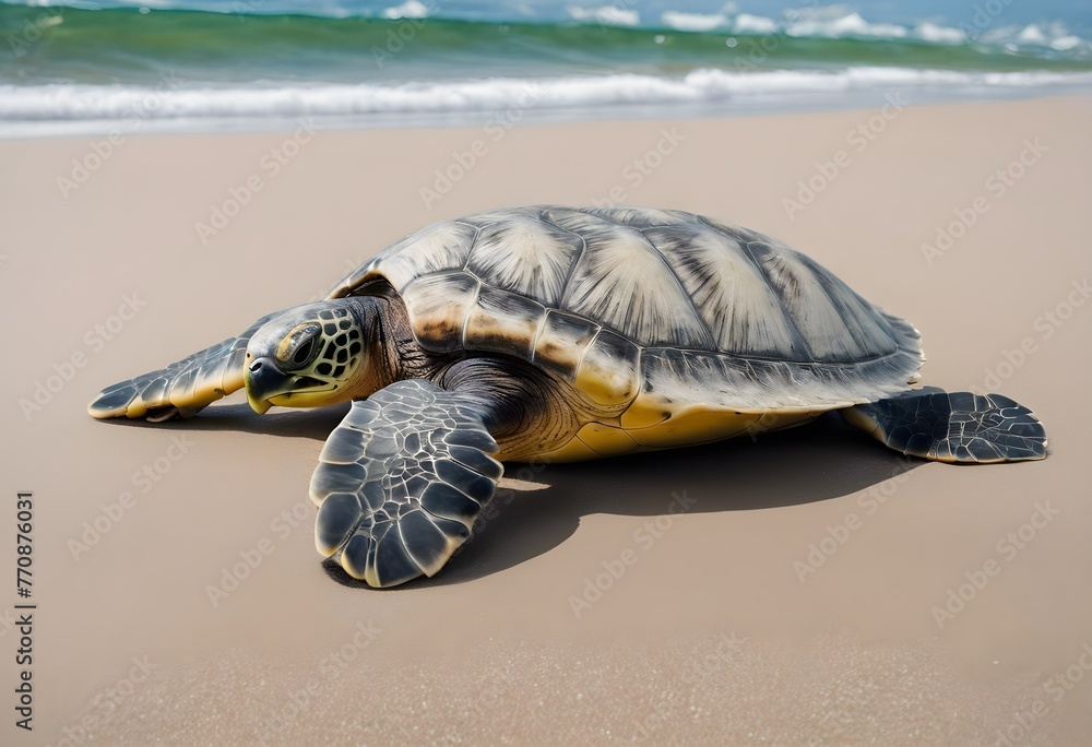 A close up of a Sea Turtle