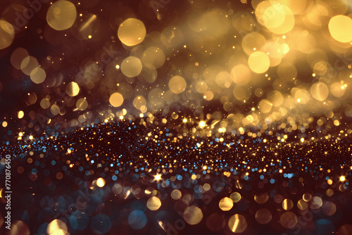 Abstract background with gold glitter. Festive, luxurious, glamorous background © Nataliia