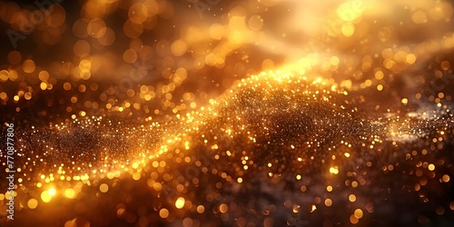 Festive Christmas Bokeh Lights Background with Gold Dust and Glitter Texture. Concept Festive Photoshoot, Christmas Themes, Bokeh Lights, Gold and Glitter, Festive Backgrounds