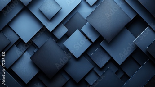 Abstract image. Cobalt blue abstract background for design. Geometric shapes. Triangles, squares, stripes, lines. Color gradient. Modern, futuristic. Light dark shades. Web banner. Modern, futuristic.