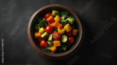 Cook Vegetables Gourmet Kitchen Foo Dish .Generative AI