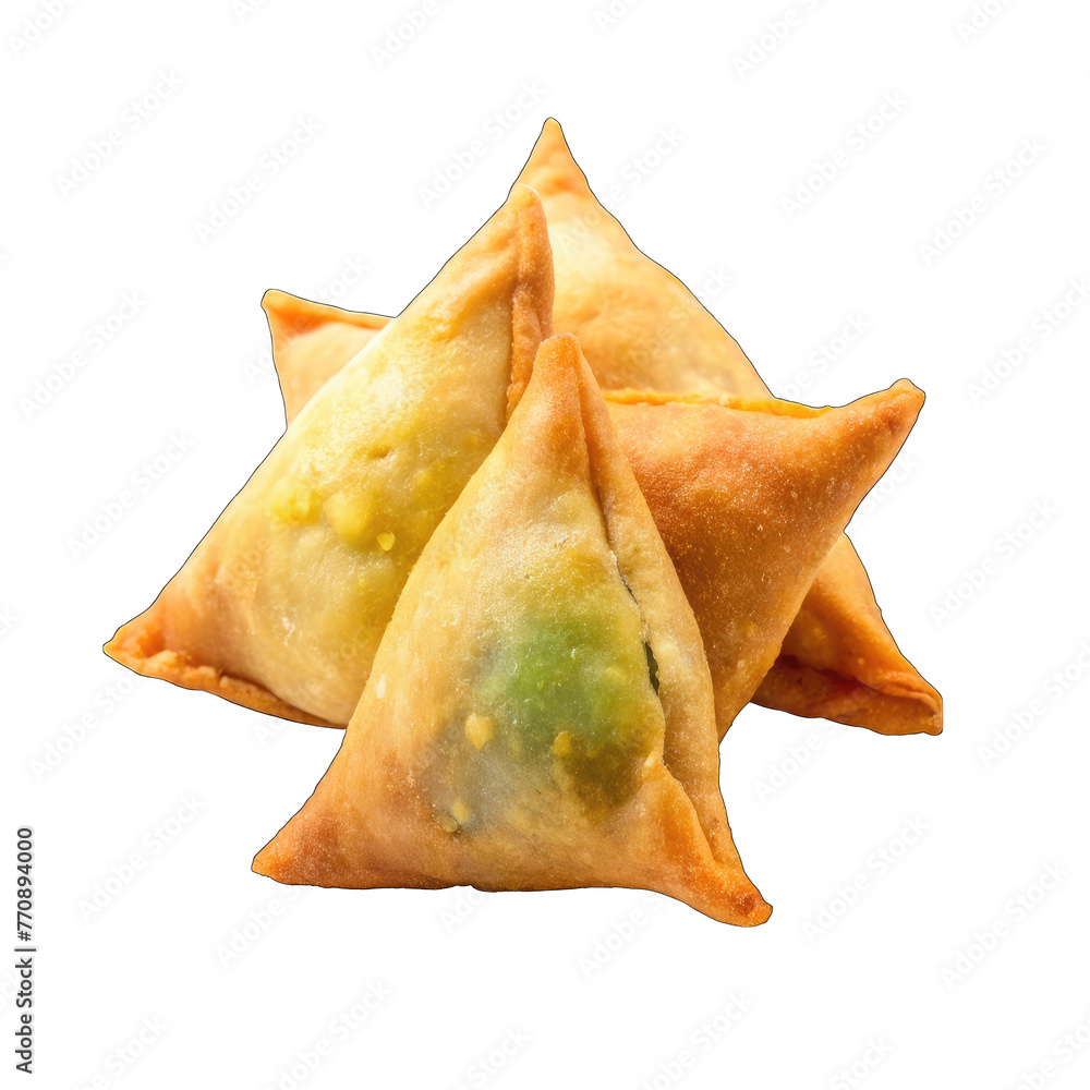 Fototapeta premium samosas isolated on transparent backgroun