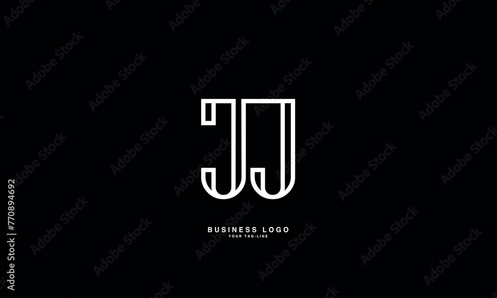 J, JJ, Abstract Letters Logo Monogram J, JJ, Abstract Letters Logo Monogram