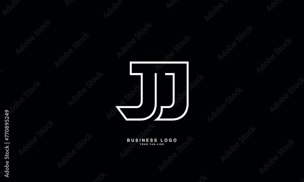 J, JJ, Abstract Letters Logo Monogram J, JJ, Abstract Letters Logo Monogram