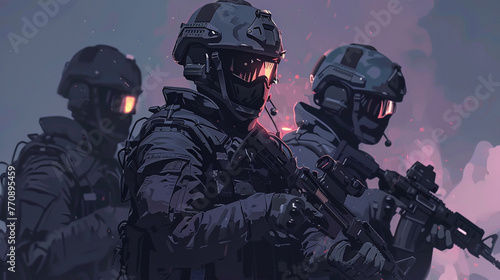 soldiers in uniform