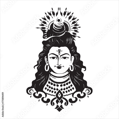 Traditional Hindu Maha Shivratri Vector Illustration design.eps