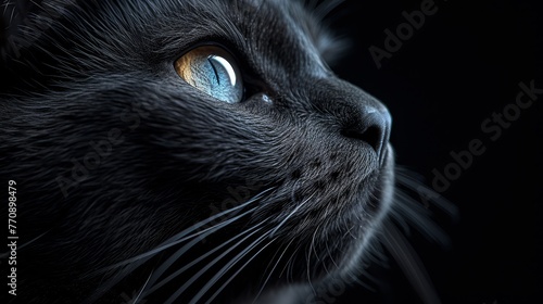  blue eyes, whiskers on the nostrals photo