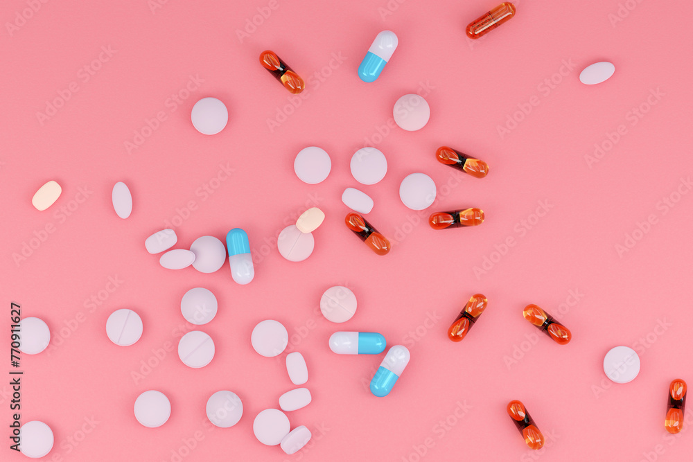 3d illustration of pills and medicines 3d illustration of pills and medicines