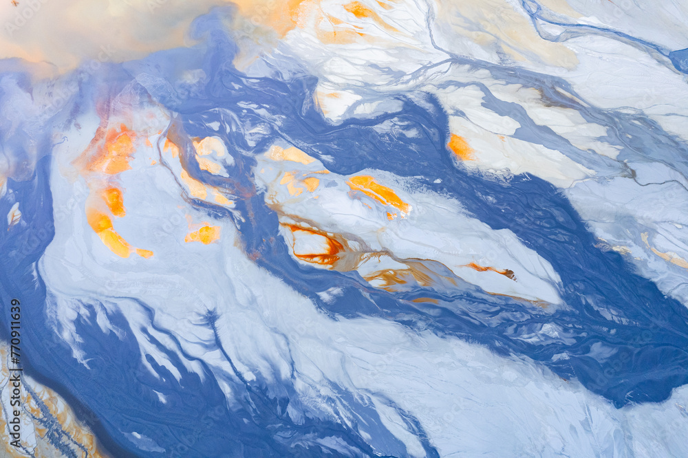 Abstract patterns on vibrant colours