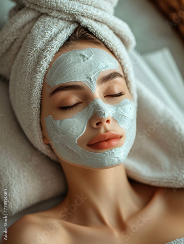  A woman prioritizes self-care, incorporating a facial mask into her routine for rejuvenation amidst her busy schedule, emphasizing wellness