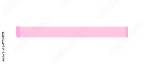 蛍光ペン･ラインマーカーの線 - シンプルなピンク色のあしらい･デコレーション素材 