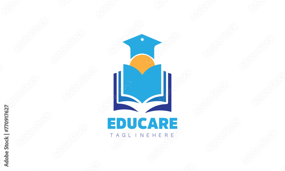 university, graduate, campus, education logo design