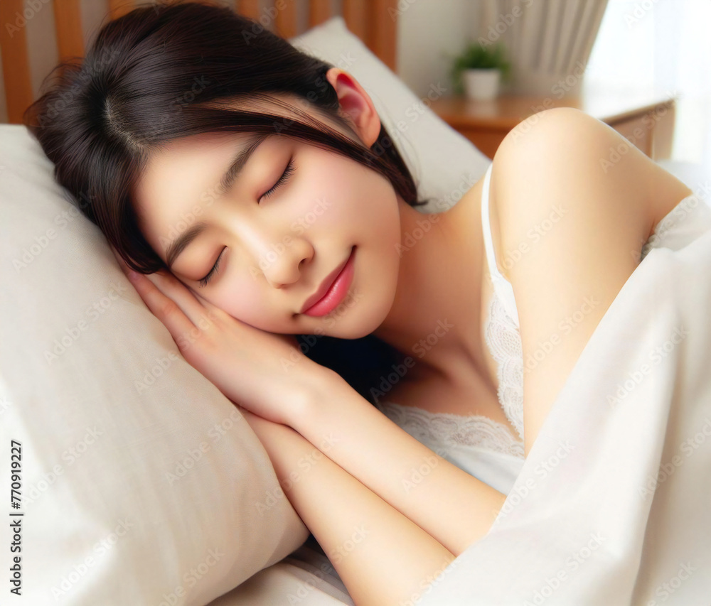 Obraz premium 睡眠中の女性 