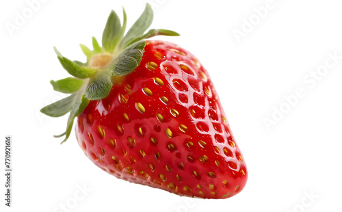 strawberry isolated on white transparent background PNG high quality 