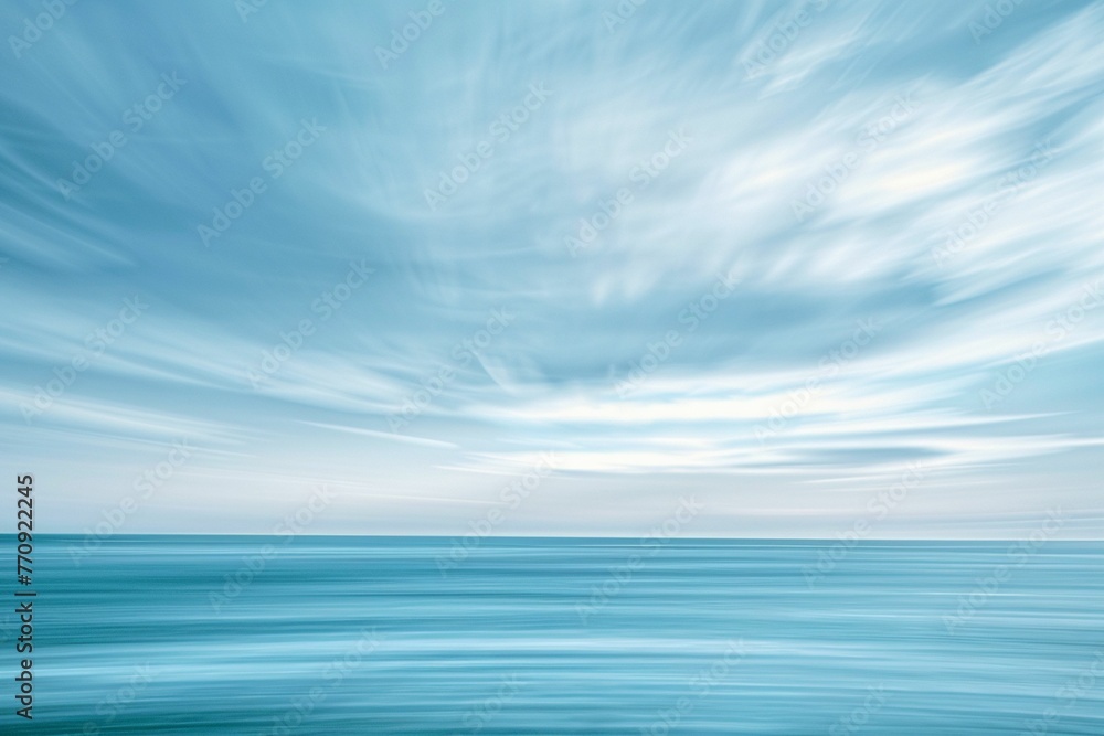 Fototapeta premium Defocused Sky and Ocian With Blurred Panning Motion.