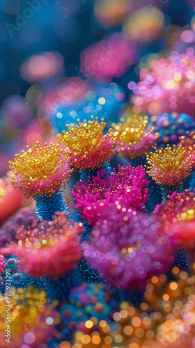 Multicolored Background With Wavy Lines