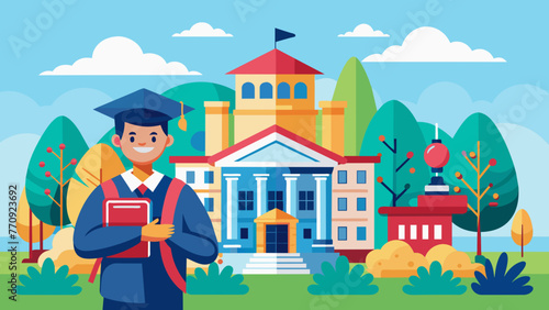 university or college building education student