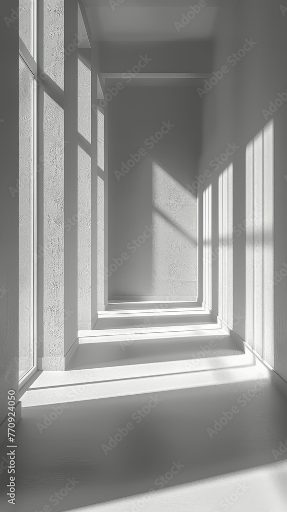 Fototapeta premium Sunlight Streaming Into Empty Room