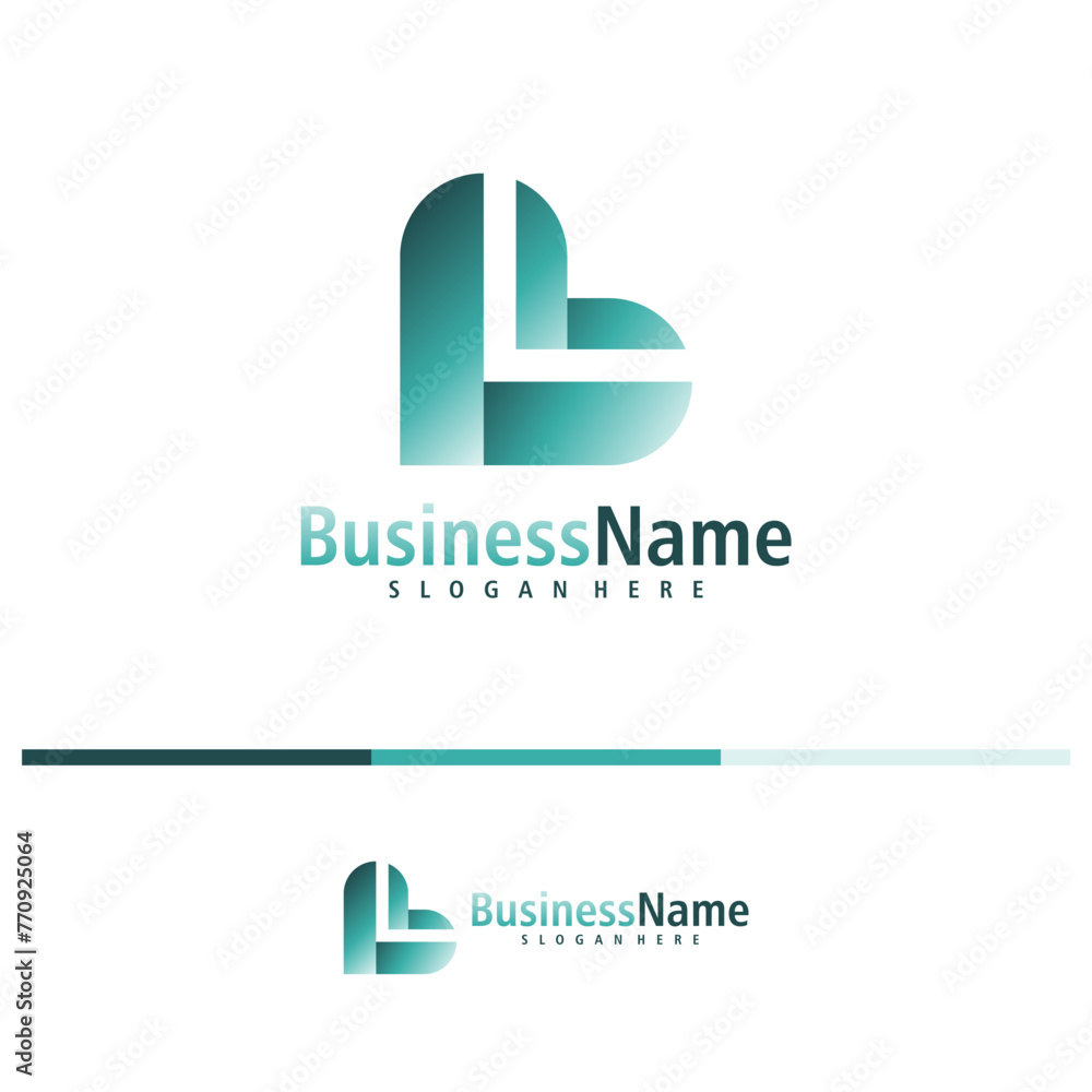 Fototapeta premium Letter L logo design vector. Creative Initial L logo concepts template