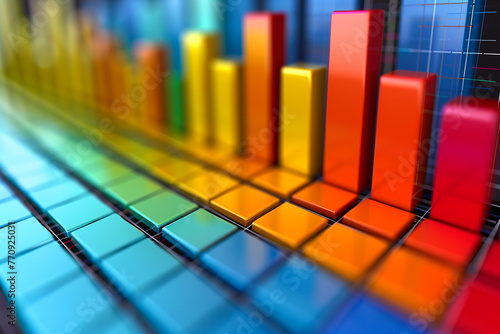 Market analysis visualization bursting with vibrant market segments and consumer trends.