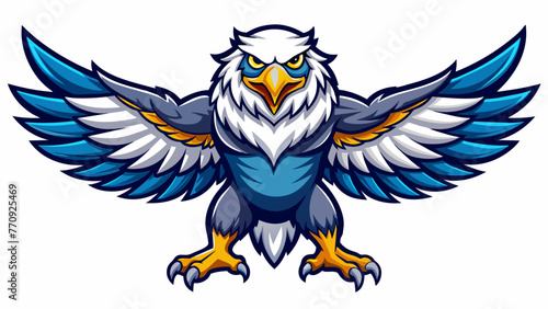 vector of eagle mascot spread the wings 