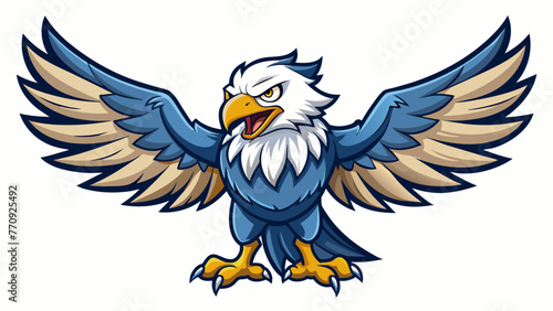 vector of eagle mascot spread the wings 
