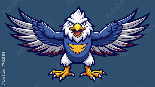 vector of eagle mascot spread the wings 