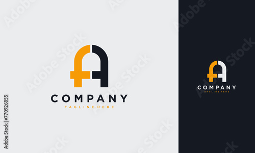 FA initial letter logo vector design