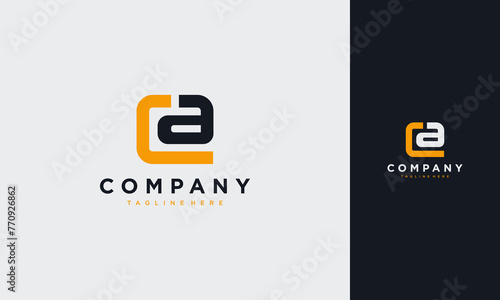 CA initial letter logo vector design