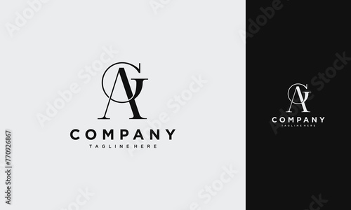 CA initial letter logo vector design