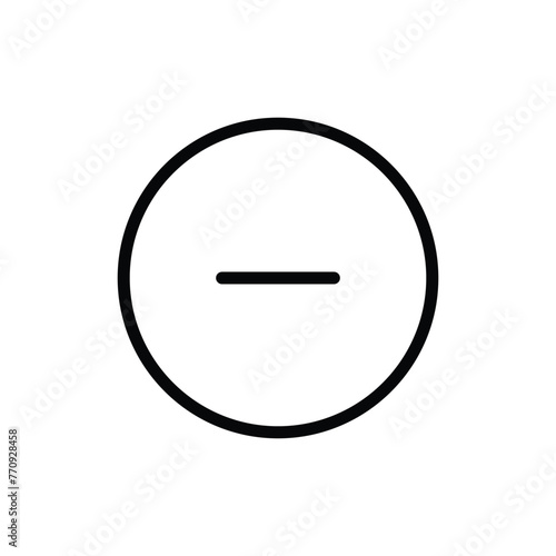 Substract interface vector icon. Minus flat sign design. Remove symbol pictogram. Delete icon. Minus sign. Remove sign. UX UI icon