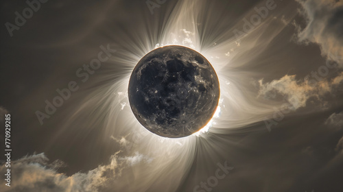 Spectacular image of the moon eclipsing the sun.