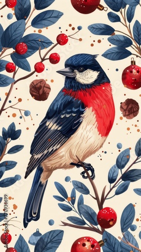 Branch With Berries Painting