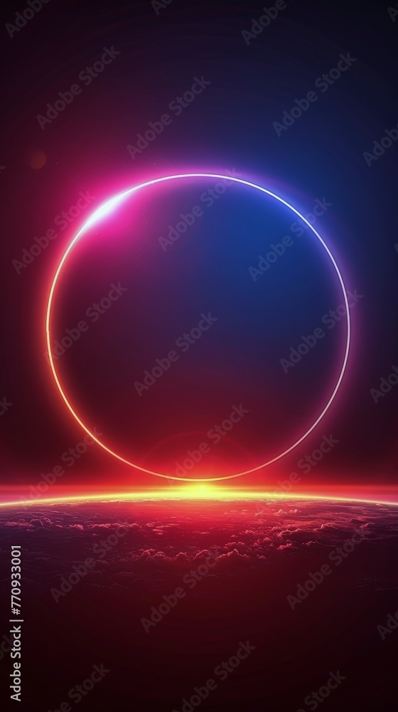Obraz premium Colorful Circle on Dark Background
