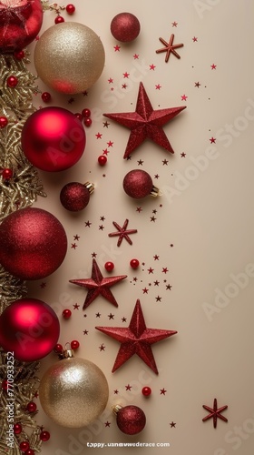 Red and White Christmas Ornaments Arrangement