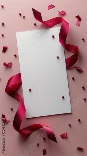 Paper Wrapped With Red Ribbon