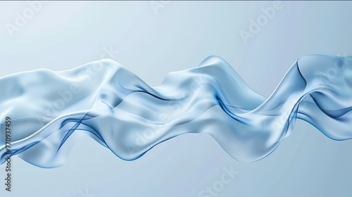 Wallpaper Mural A wave formed from a liquid. A blue transparent shiny liquid in a light blue room. Torontodigital.ca