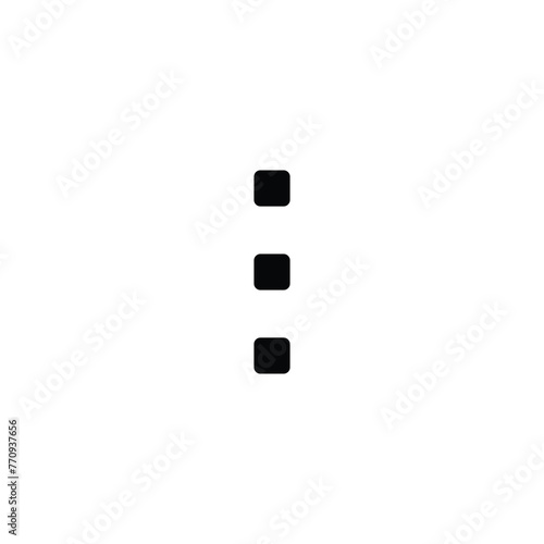 Vertical ellipsis vector icon. Menu flat sign design. Ellipsis symbol pictogram. Drop down options icon. Menu sign. More menu sign. UX UI icon