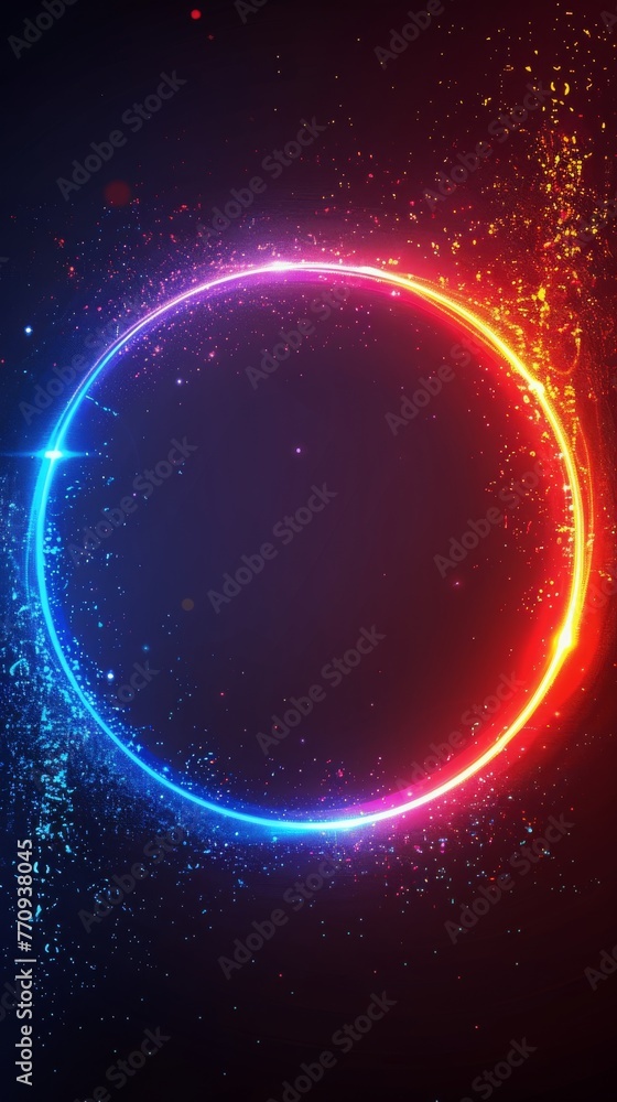 Colorful Circle on Dark Background