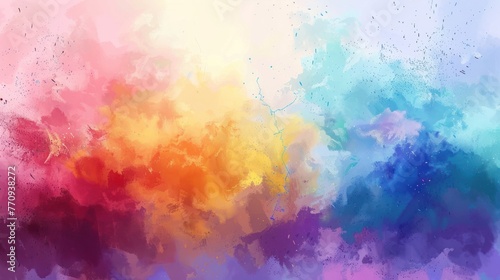 Colorful oil painting watercolor style background. AI generated image