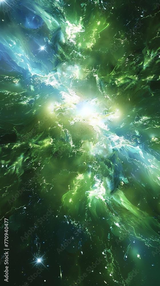 Explosive waves of cosmic energy. Abstract colored background. Explosive waves of cosmic energy. Abstract colored background.
