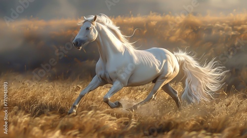 A beautiful horse on a plain