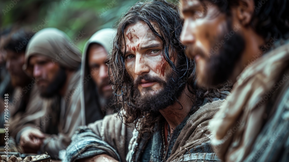 Group of Men With Long Hair and Beards