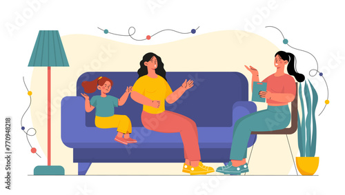 Child psychologist vector concept