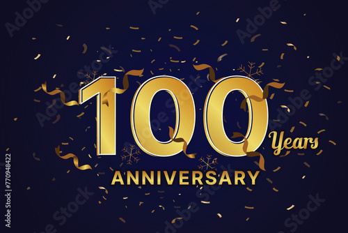 Vector template 100th, 100 years,100 year anniversary