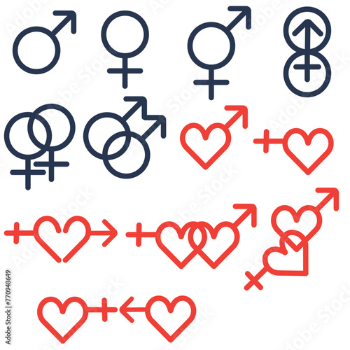 Vector Formats - Gender Symbols - Male and Female Icons