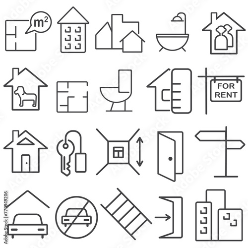 Real estate icons
